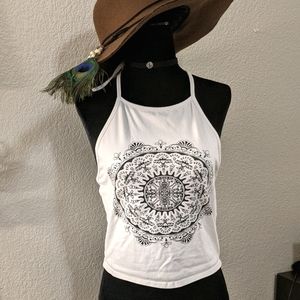 SOLD Boho Mandala Strapped Halter Top